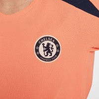 Nike Chelsea Strike Trainingsshirt 2024-2025 Kids Lichtroze Donkerblauw Goud