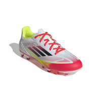 adidas F50 Club Gazon Naturel Gazon Artificiel Chaussures de Foot (MG) Blanc Rouge Noir Jaune