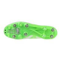 Mizuno Morelia Neo IV Beta Elite Crampons Vissés Chaussures de Foot (SG) Argenté Vert Vif