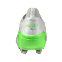 Mizuno Morelia Neo IV Beta Elite Crampons Vissés Chaussures de Foot (SG) Argenté Vert Vif