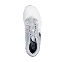 Skechers Razor 1.5 Gazon Naturel Chaussures de Foot (FG) Enfants Blanc Argenté Noir