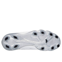 Skechers Razor 1.5 Gazon Naturel Chaussures de Foot (FG) Enfants Blanc Argenté Noir