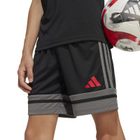 adidas Squadra 25 Short de Foot Enfants Noir Gris Rouge