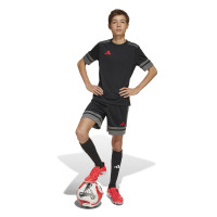 adidas Squadra 25 Short de Foot Enfants Noir Gris Rouge