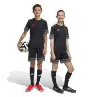 adidas Squadra 25 Short de Foot Enfants Noir Gris Rouge