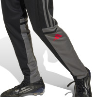 adidas Squadra 25 Pantalon d'Entraînement Enfants Noir Gris Rouge
