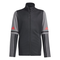 adidas Squadra 25 Trainingspak Full-Zip Kids Zwart Grijs Rood