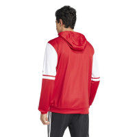 adidas Squadra 25 Veste d'Entraînement à Capuche Rouge Blanc