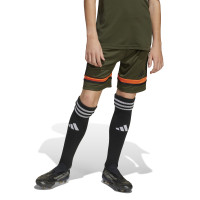 adidas Squadra 25 Short de Foot Enfants Vert Foncé Noir Orange
