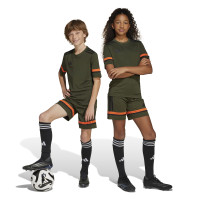 adidas Squadra 25 Short de Foot Enfants Vert Foncé Noir Orange