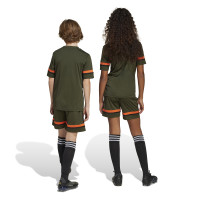 adidas Squadra 25 Short de Foot Enfants Vert Foncé Noir Orange