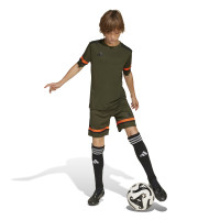 adidas Squadra 25 Short de Foot Enfants Vert Foncé Noir Orange