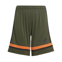 adidas Squadra 25 Short de Foot Enfants Vert Foncé Noir Orange