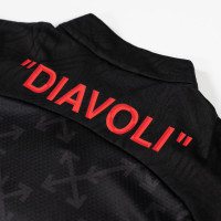 PUMA AC Milan X Off-White Pre-Match Trainingstrui 1/4-Zip 2024-2025 Zwart Rood