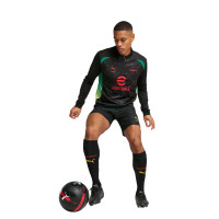 PUMA AC Milan X Off-White Pre-Match Trainingstrui 1/4-Zip 2024-2025 Zwart Rood