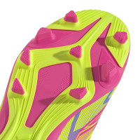 adidas F50 Club Gras / Kunstgras Voetbalschoenen (MG) Kids Roze Neongeel Blauw