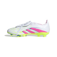 adidas Predator League FT Gras / Kunstgras Voetbalschoenen (MG) Wit Roze Neongeel