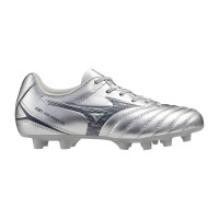 Mizuno Monarcida Neo III Select Gazon Naturel Chaussures de Foot (FG) Enfants Argenté Gris