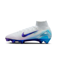 Nike Zoom Mercurial Superfly 10 Elite Gras Voetbalschoenen (FG) Wit Blauw Paars
