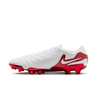 Nike Tiempo Legend 10 Elite Gazon Naturel Chaussures de Foot (FG) Blanc Rouge