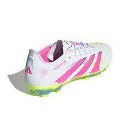 adidas Predator Pro Gazon Naturel Gazon Artificiel Chaussures de Foot (MG) Blanc Rose Jaune Vif