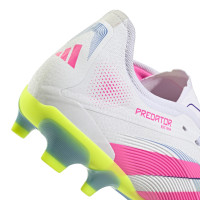 adidas Predator Pro Gazon Naturel Gazon Artificiel Chaussures de Foot (MG) Blanc Rose Jaune Vif