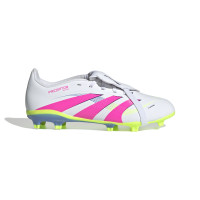 adidas Predator League FT Gras Voetbalschoenen (FG) Kids Wit Roze Neongeel