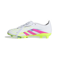 adidas Predator League FT Gras Voetbalschoenen (FG) Kids Wit Roze Neongeel