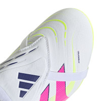 adidas Predator League FT Gras Voetbalschoenen (FG) Kids Wit Roze Neongeel