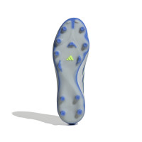 adidas Copa Pure III League Gras / Kunstgras Voetbalschoenen (MG) Blauw Grijs Neongeel