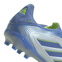 adidas Copa Pure III League Gras / Kunstgras Voetbalschoenen (MG) Kids Blauw Grijs Neongeel