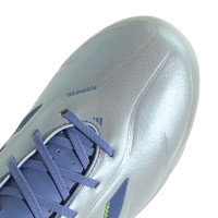 adidas Copa Pure III League Gras / Kunstgras Voetbalschoenen (MG) Kids Blauw Grijs Neongeel