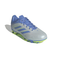 adidas Copa Pure III Club Gras / Kunstgras Voetbalschoenen (MG) Kids Blauw Grijs Neongeel