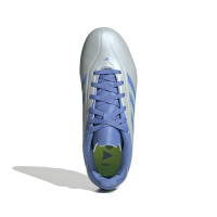 adidas Copa Pure III Club Gras / Kunstgras Voetbalschoenen (MG) Kids Blauw Grijs Neongeel