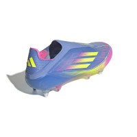 adidas F50 Elite Veterloze IJzeren-Nop Voetbalschoenen (SG) Blauw Neongeel Roze