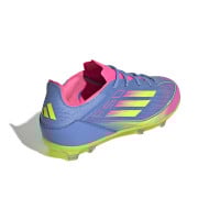 adidas F50 Elite Gras Voetbalschoenen (FG) Kids Blauw Neongeel Roze