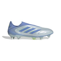 adidas Copa Pure III Elite Veterloze IJzeren-Nop Voetbalschoenen (SG) Blauw Grijs Neongeel