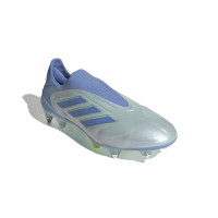adidas Copa Pure III Elite Veterloze IJzeren-Nop Voetbalschoenen (SG) Blauw Grijs Neongeel