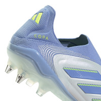 adidas Copa Pure III Elite Veterloze IJzeren-Nop Voetbalschoenen (SG) Blauw Grijs Neongeel