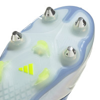 adidas Copa Pure III Elite Veterloze IJzeren-Nop Voetbalschoenen (SG) Blauw Grijs Neongeel