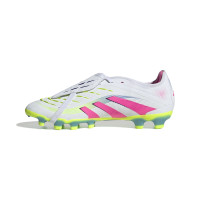 adidas Predator Pro FT Gras / Kunstgras Voetbalschoenen (MG) Wit Roze Neongeel