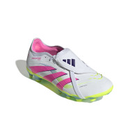adidas Predator Pro FT Gras / Kunstgras Voetbalschoenen (MG) Wit Roze Neongeel