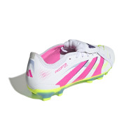 adidas Predator Pro FT Gras / Kunstgras Voetbalschoenen (MG) Wit Roze Neongeel
