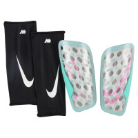 Nike Mercurial FlyLite Superlock Protège-Tibias Gris Bleu Clair Rose Vif