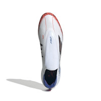 adidas F50 Son Elite Sans Lacets Gazon Naturel Chaussures de Foot (FG) Blanc Noir Rouge Bleu