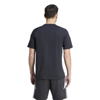 T-shirt à capuche adidas Tiro 24 noir et blanc