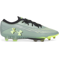 Under Armour Magnetico Elite 4.0 Gras Voetbalschoenen (FG) Lichtgroen Neongeel Zwart