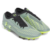 Under Armour Magnetico Elite 4.0 Gras Voetbalschoenen (FG) Lichtgroen Neongeel Zwart