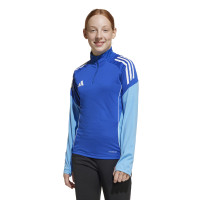 Survêtement de compétition adidas Tiro 25 1/4 Zip pour Enfants, bleu clair, bleu foncé