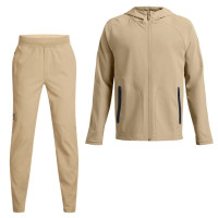 Under Armour Unstoppable Tapered Trainingspak Full-Zip Kids Beige